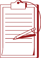 Clipboard with a pencil and paper